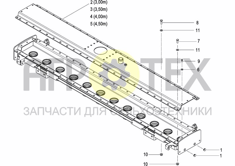 Чертеж FRAME AND TRANSMISSION