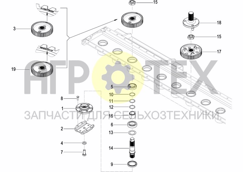 Чертеж FRAME AND TRANSMISSION