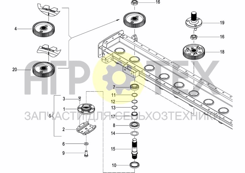 Чертеж FRAME AND TRANSMISSION