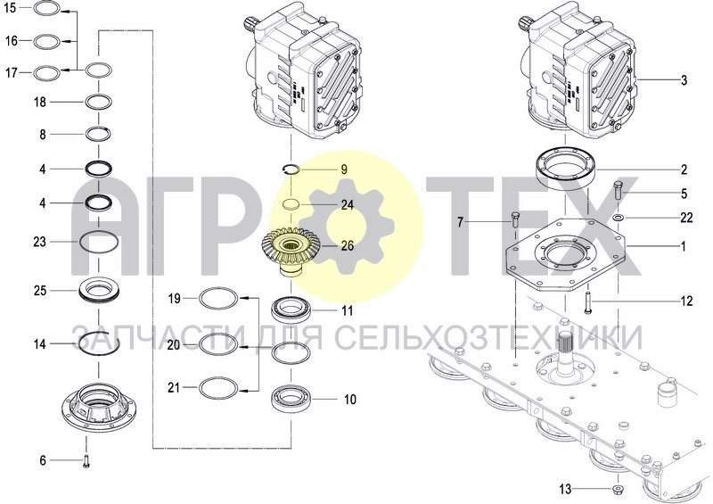 Чертеж LATERAL GEARBOX