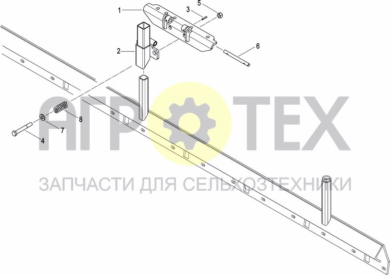 Чертеж REAR LEVELLING BAR (OPTIONAL)