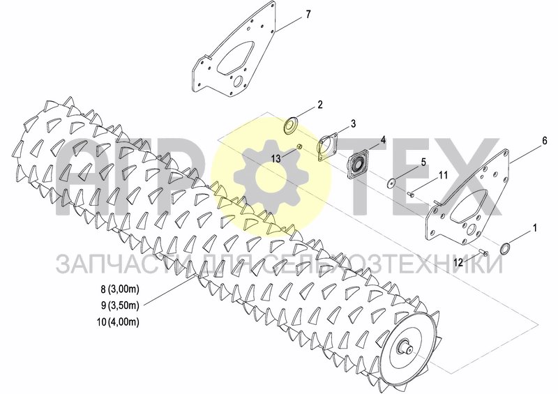 Чертеж PACKER ROLLER ?575 E-DRILL VERSION