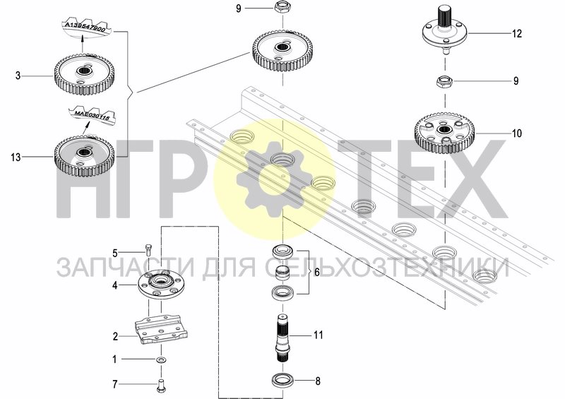 Чертеж CASING AND TRANSMISSION