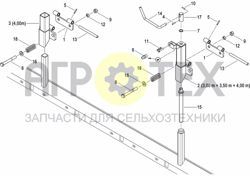 Чертеж REAR LEVELLING BAR