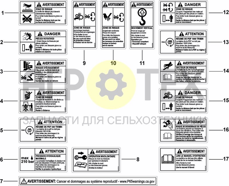 Чертеж DECALS NA / FR