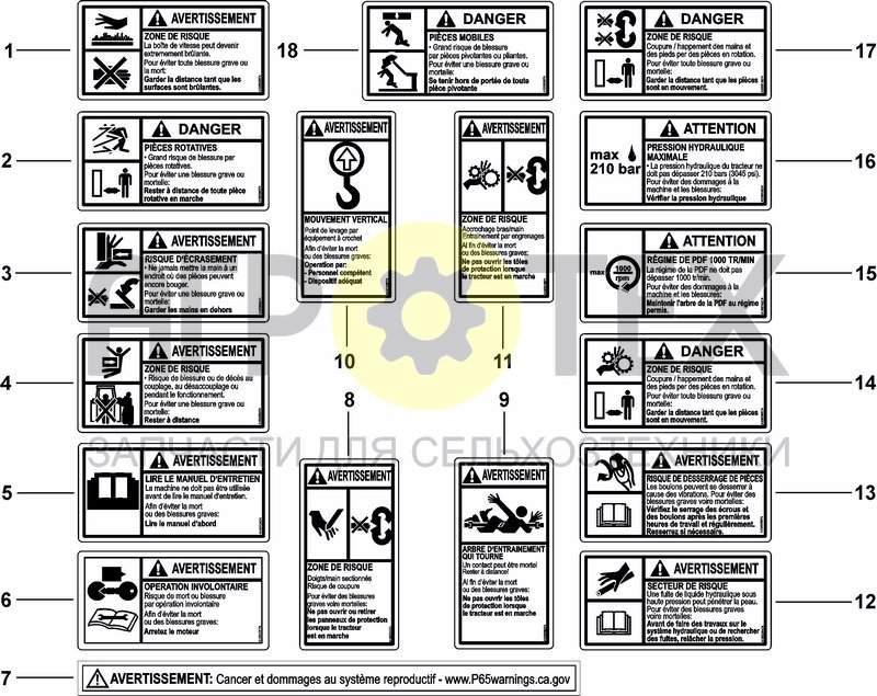 Чертеж DECALS NA / FR