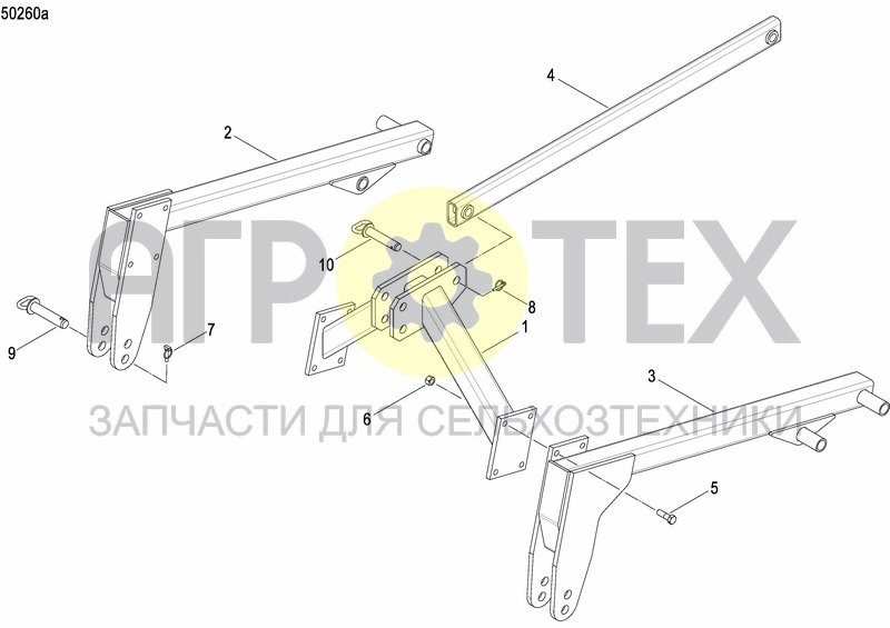 Чертеж FRONT HITCHING KIT