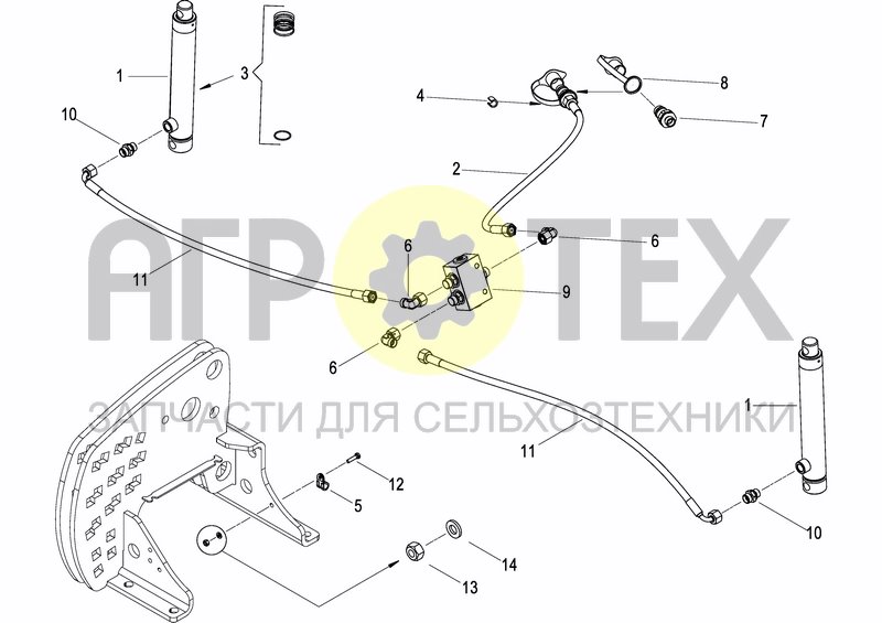 Чертеж DISC MARKER SINGLE HYDR.FOLDABLE