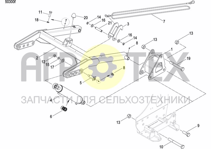 Чертеж HYDRAULIC SEEDER HITCH HL25