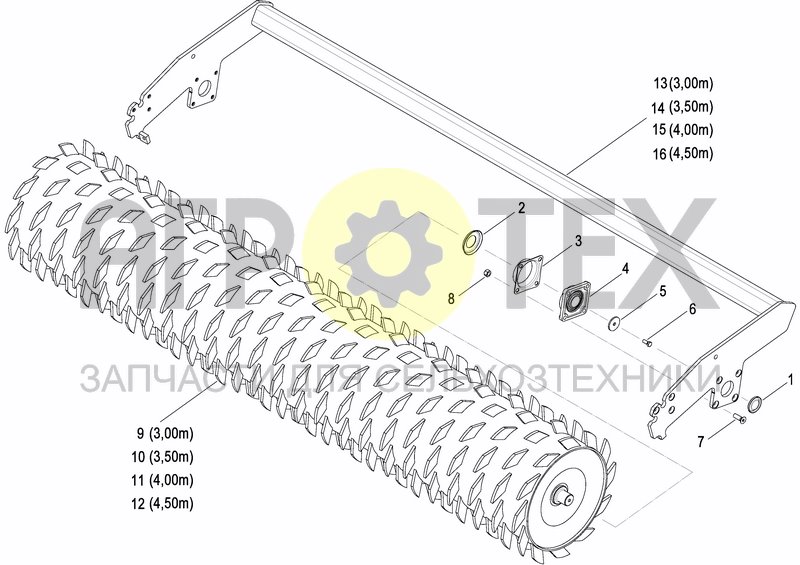 Чертеж PACKER ROLLER ?585