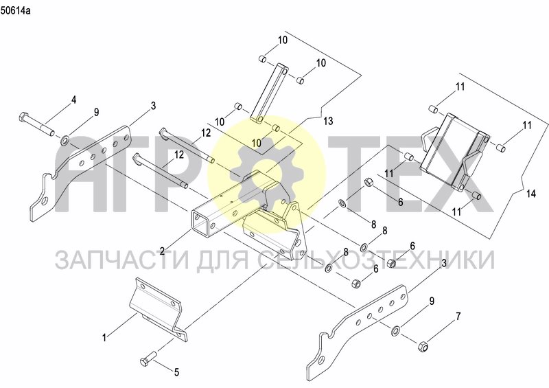 Чертеж CONNECTION SET FOR COULTERBAR