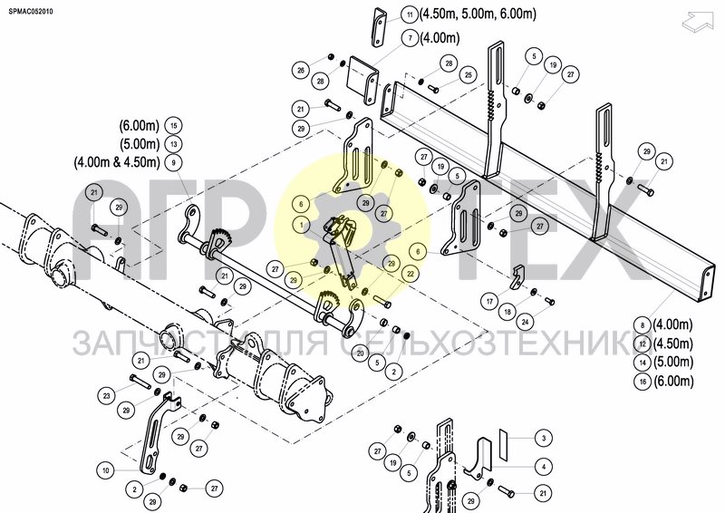 Чертеж REAR LEVELLING BAR