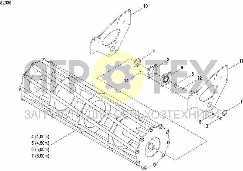 Чертеж CAGE ROLLER ?550