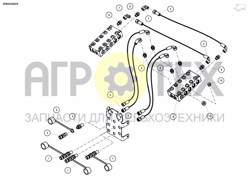 Чертеж CONNECTION SET FOR COULTERBAR