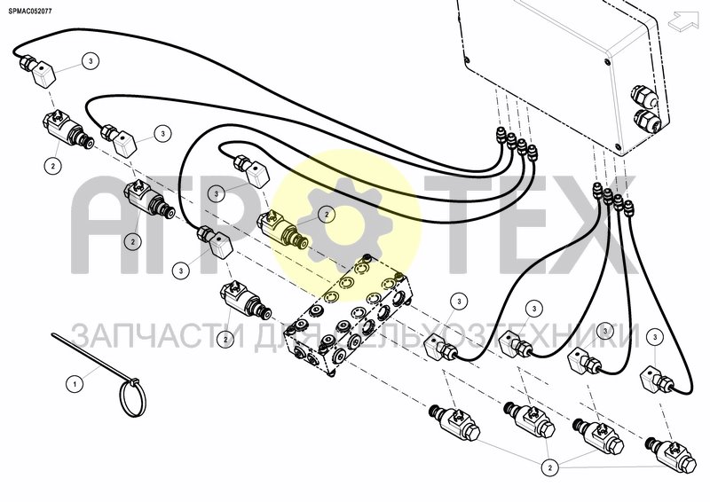 Чертеж CONNECTION SET FOR COULTERBAR