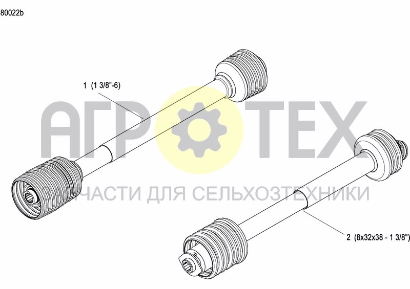 Чертеж PTO SHAFT