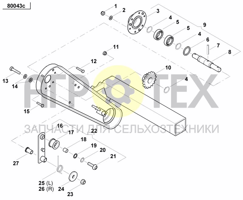 Чертеж AXLE AND WHEELS