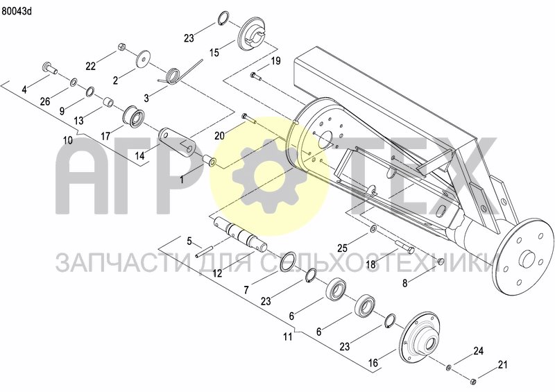 Чертеж AXLE AND WHEELS