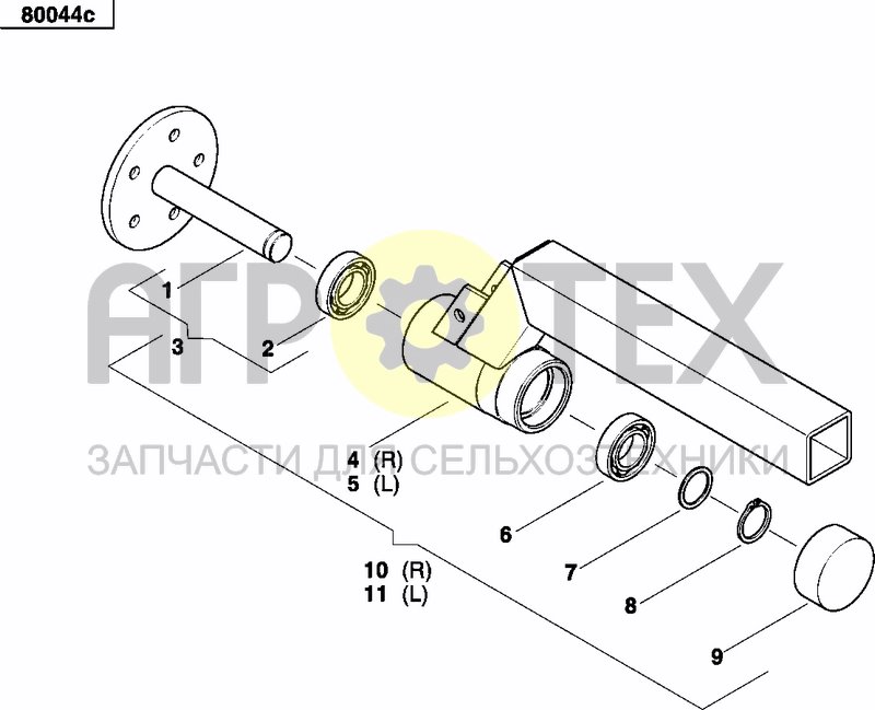 Чертеж AXLE AND WHEELS