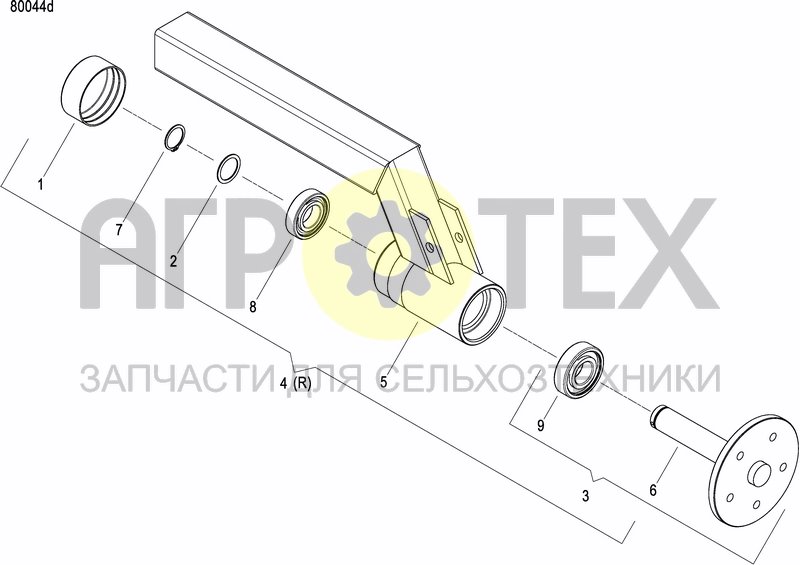 Чертеж AXLE AND WHEELS