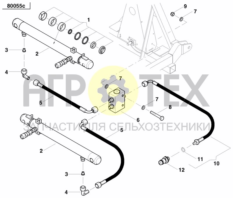 Чертеж DISC MARKER SINGLE HYDR.FOLDABLE