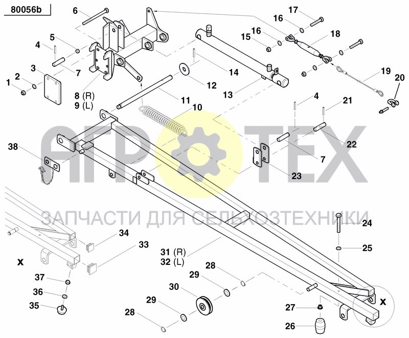 Чертеж DISC MARKER DOUBLE HYDR. FOLDABLE