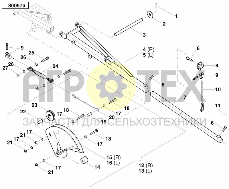 Чертеж DISC MARKER DOUBLE HYDR. FOLDABLE