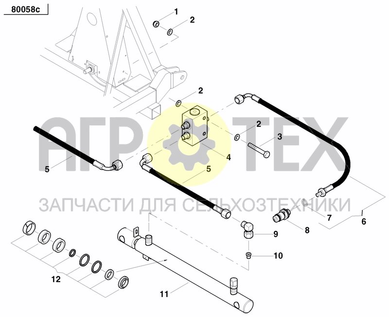 Чертеж DISC MARKER DOUBLE HYDR. FOLDABLE