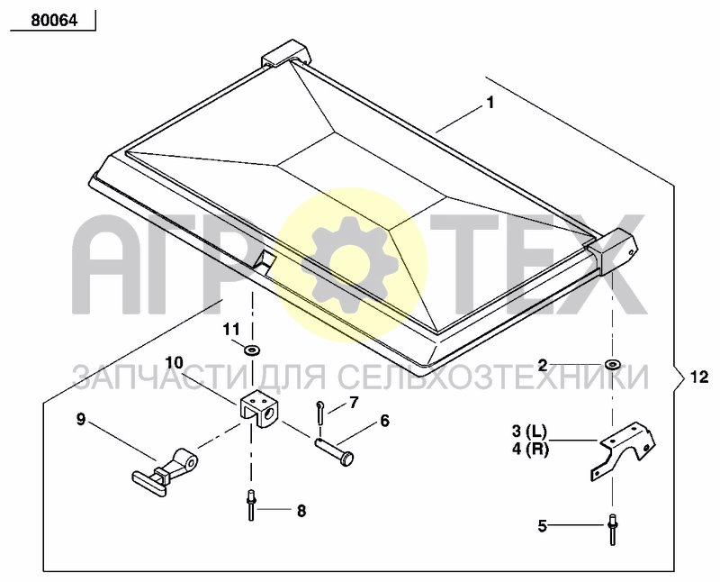 Чертеж FERTILIZER HOPPER  PRECISION DRILL