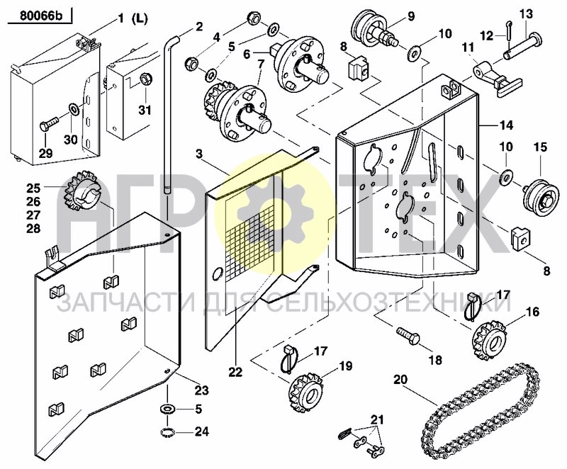 Чертеж FERTILIZER GEARBOX