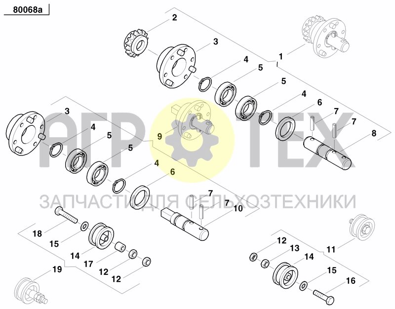 Чертеж FERTILIZER GEARBOX