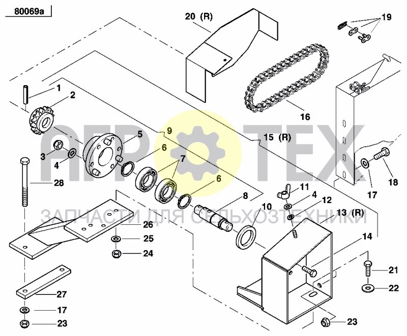 Чертеж INTERMETIATE BEARING, GUARD