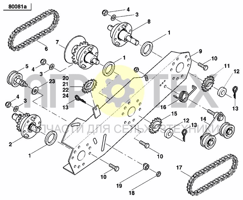 Чертеж GRANULAR APPLICATOR DRIVE