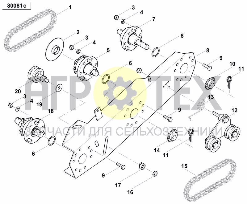 Чертеж GRANULAR APPLICATOR DRIVE