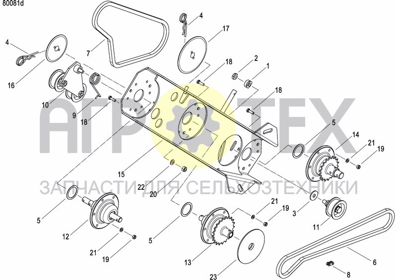 Чертеж GRANULE APPLICATOR DRIVE