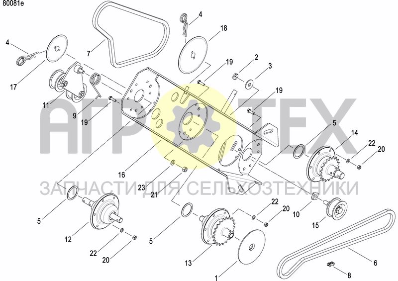 Чертеж GRANULE APPLICATOR DRIVE