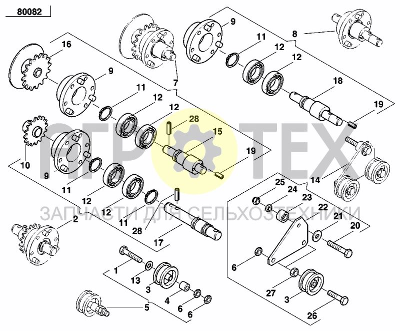 Чертеж GRANULAR APPLICATOR DRIVE