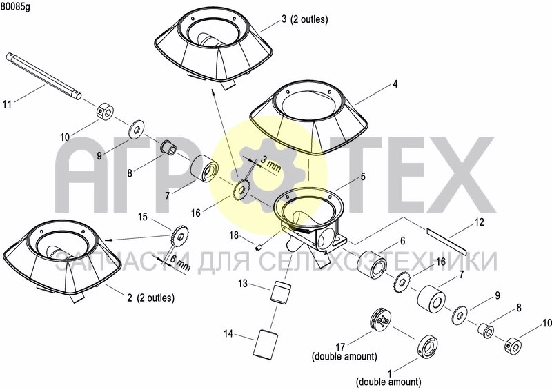 Чертеж GRANULE APPLICATOR HOPPER