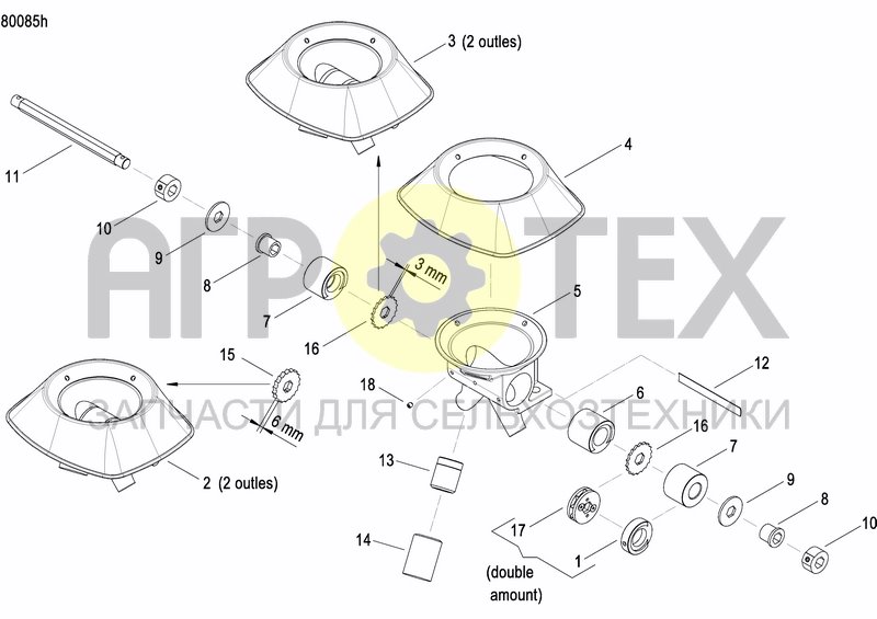 Чертеж GRANULE APPLICATOR HOPPER