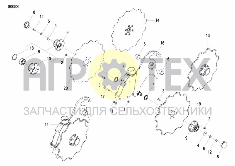 Чертеж COULTER FERTILIZER PRECISION DRILL