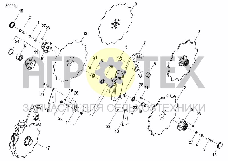 Чертеж COULTER FERTILIZER PRECISION DRILL