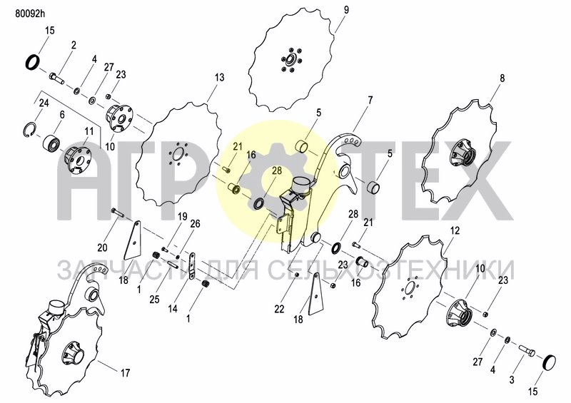 Чертеж COULTER FERTILIZER PRECISION DRILL