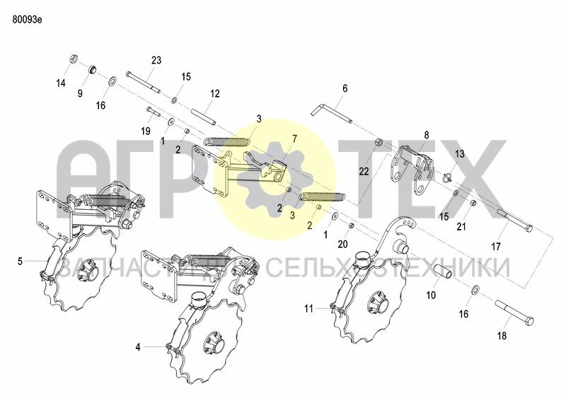 Чертеж COULTER FERTILIZER PRECISION DRILL