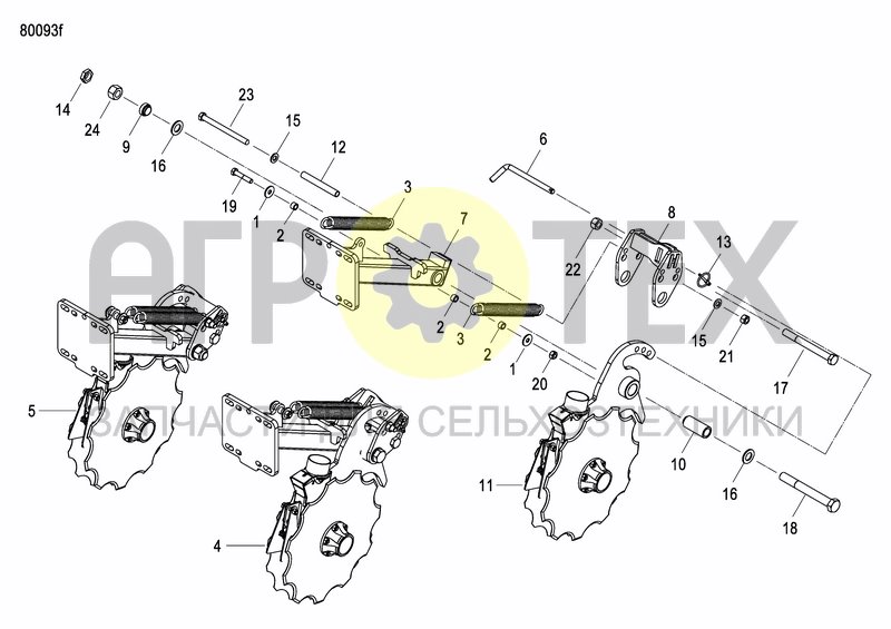 Чертеж COULTER FERTILIZER PRECISION DRILL