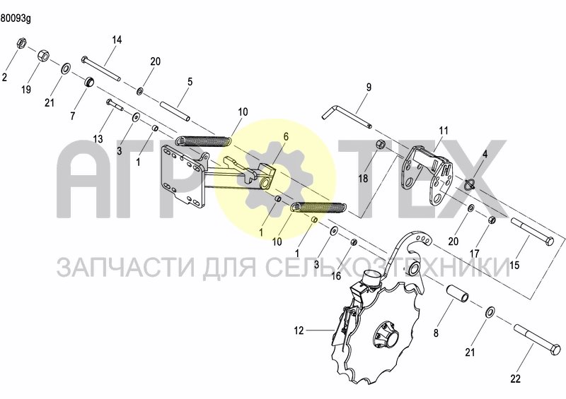 Чертеж COULTER FERTILIZER PRECISION DRILL