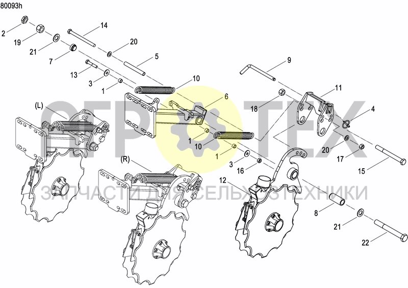 Чертеж COULTER FERTILIZER PRECISION DRILL