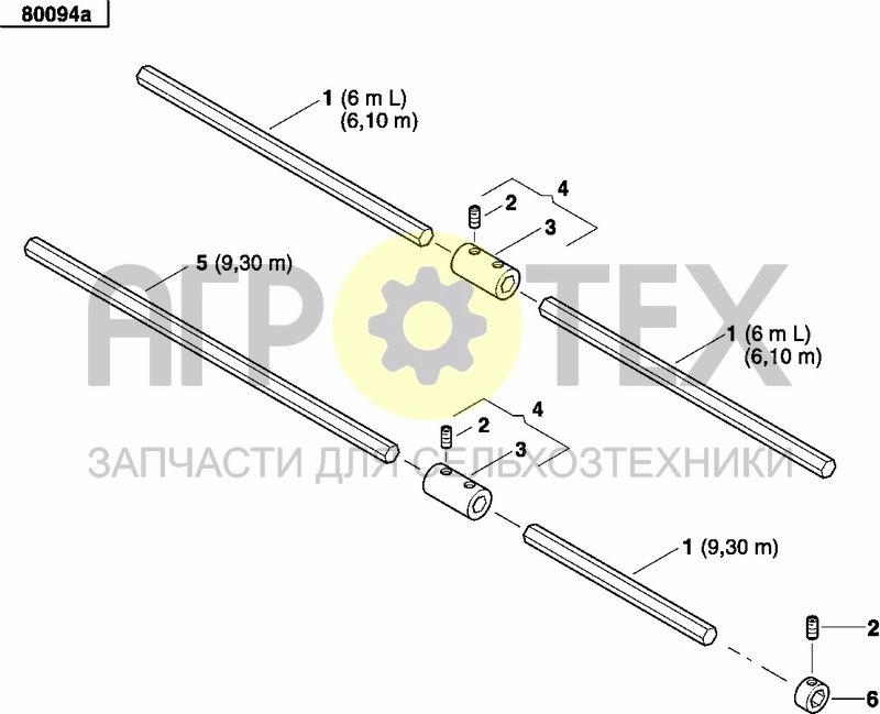 Чертеж HEXAGONAL SHAFT