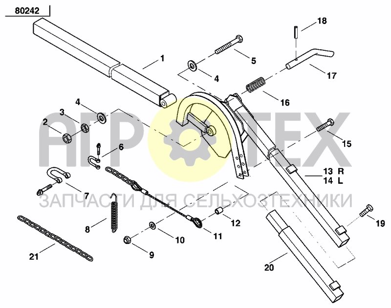 Чертеж DISC MARKER WITH HYDR. CHANGER