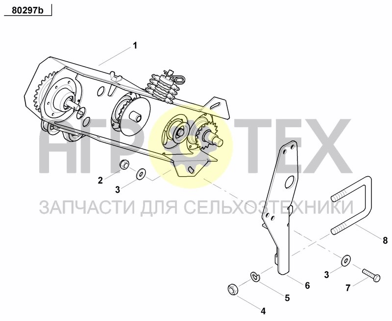 Чертеж GRANULE APPLICATOR DRIVE