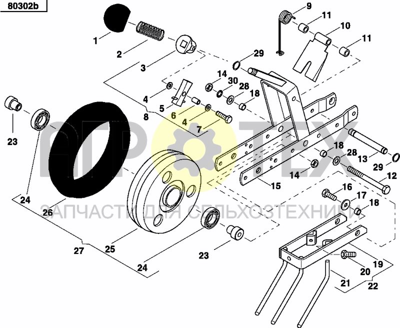 Чертеж REAR PRESS WHEEL